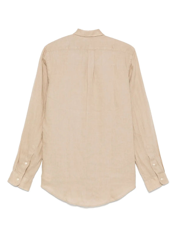 Camisa Beje Linho Ralph Lauren