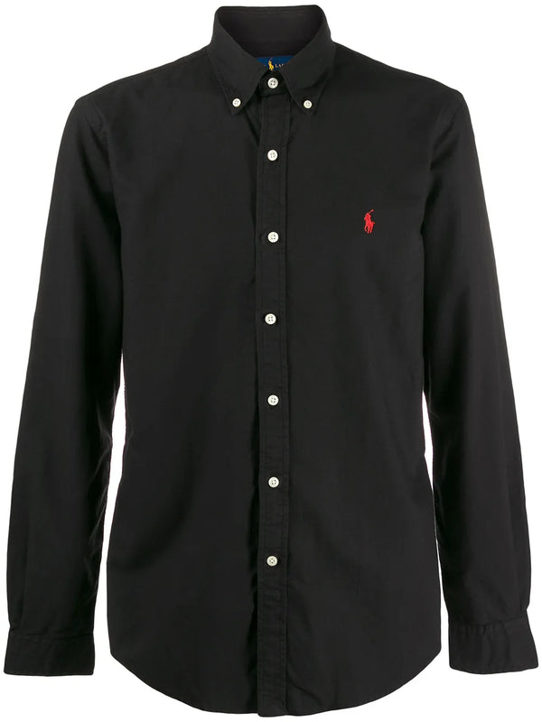 Camisa Social Ralph Lauren Preta Custom Fit